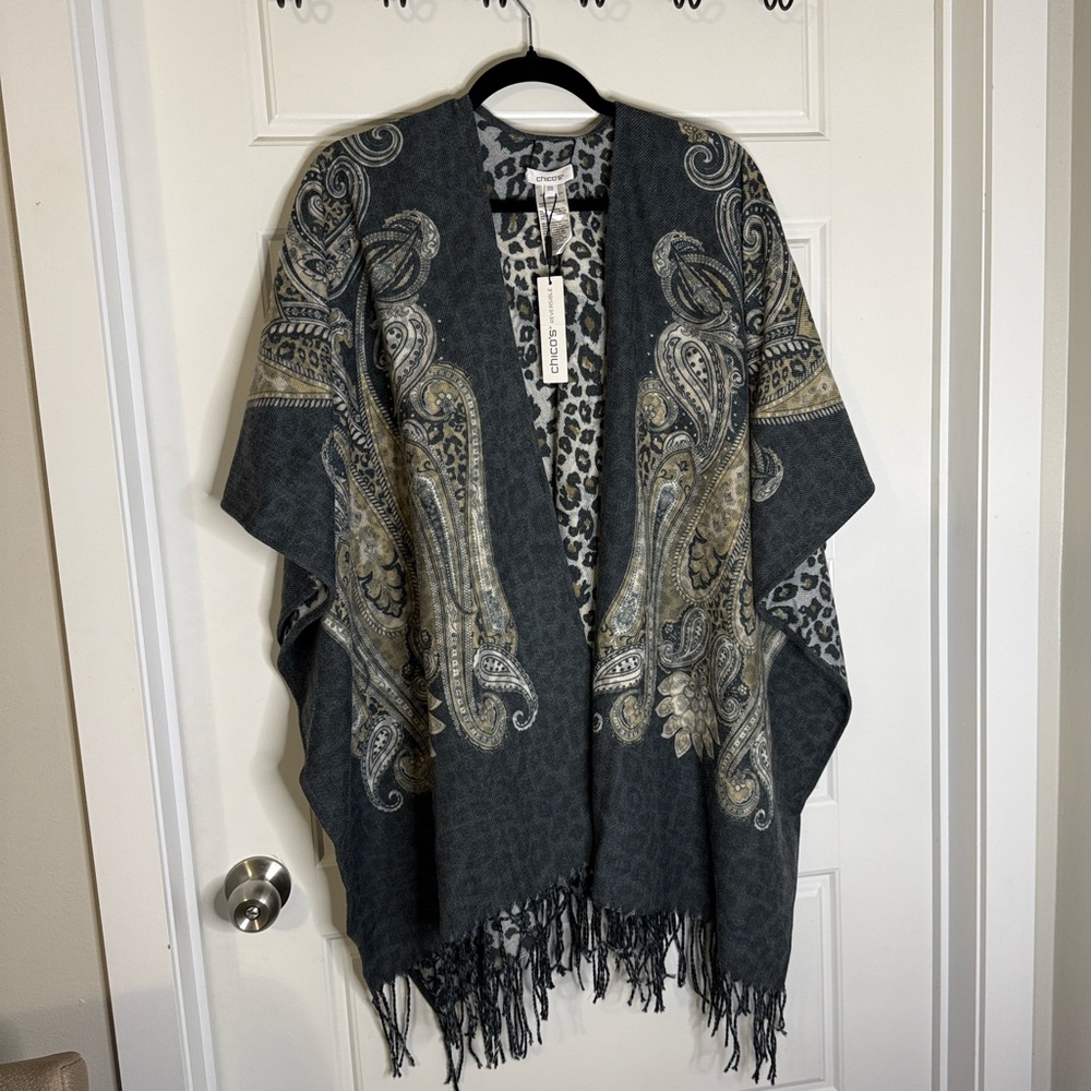 Chico's Leopard Print Reversible Top